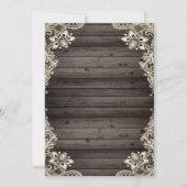 Invitation Rustic Lights,Lace Sunflowers Dark Wood Sweet 16  (Dos)