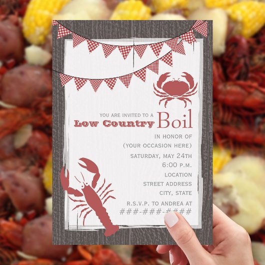Invitation Rustic Low Country