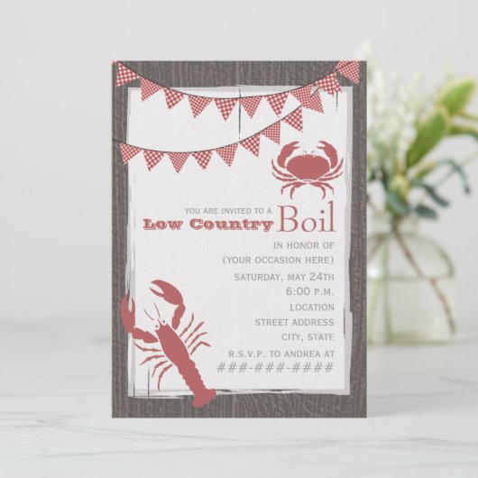 Invitation Rustic Low Country (Debout devant)