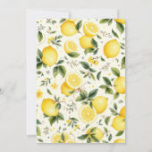 Invitation Rustic Main Squeeze citron douche nuptiale moderne (Dos)