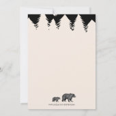 Invitation Rustic Mama et Baby shower bébé ours (Dos)