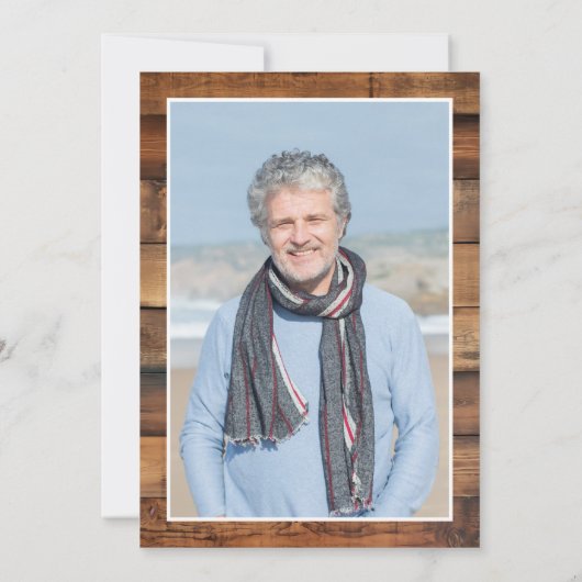 Invitation Rustic Man Myth Légende Photo 60e anniversaire (Dos)