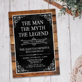 Invitation Rustic Man Myth Légende Surprise 85e anniversaire