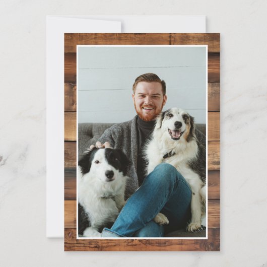 Invitation Rustic Man Myth Légende Surprise Photo 50 Annivers (Dos)