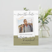 Invitation Rustic Mariage Adventure Photo Enregistrer la date (Debout devant)