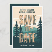 Invitation Rustic Mariage Décontracté Enregistrer l'invitatio (Devant / Derrière)
