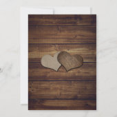 Invitation Rustic Mason Jar Burlap Coeurs Grange Mariage en b (Dos)