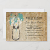Invitation Rustic Mason Jar et Fleur sauvage Daisies (Devant)