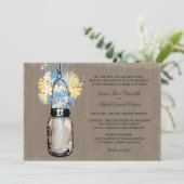 Invitation Rustic Mason Jar et Mariage Fleur sauvage (Debout devant)