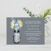 Invitation Rustic Mason Jar et Mariage Fleur sauvage (Debout devant)