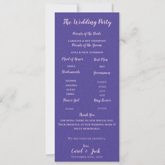 Invitation Rustic Mason Jar Floral Wedding Program Card (Dos)