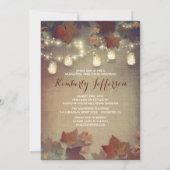 Invitation Rustic Mason Jar Lights Automne Photo Graduation (Dos)