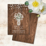 Invitation Rustic Mason Jar Lights Sweet 16 Anniversaire Fête<br><div class="desc">Ce design présente des fleurs d'haleine d'aquarelle dainty bébé dans un vase en bocal de maçon sur un arrière - plan en bois rustique. Cliquez sur le bouton personnaliser pour plus de flexibilité dans la modification du texte ou le déplacement des graphiques! Des variantes de cette conception ainsi que des...</div>