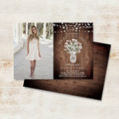 Invitation Rustic Mason Jar Lights Sweet 16 Anniversaire Phot