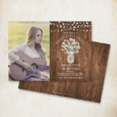 Invitation Rustic Mason Jar Lights Sweet 16 Anniversaire Phot