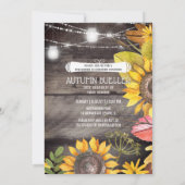 Invitation Rustic Mason Jar Lights tournesol photo Graduation (Dos)