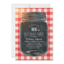 Rustic Mason Jar Pique-nique 100e anniversaire
