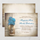 Invitation rustic mason jar rehearsal (Devant / Derrière)