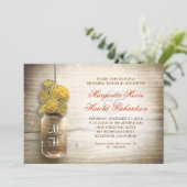 Invitation rustic mason jar rehearsal (Debout devant)