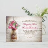 Invitation rustic mason jar rehearsal (Debout devant)