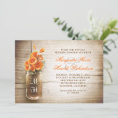 Invitation rustic mason jar rehearsal (Debout devant)