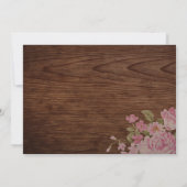 Invitation Rustic Mason Jar & Wood Fête des mariées Invitatio (Dos)