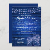 Invitation Rustic Mason Jars Soirée Fête des mariées Mariage (Devant / Derrière)