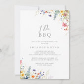 Invitation Rustic Meadow Botanical I Do BBQ Engagement Party (Devant)