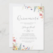 Invitation Rustic Meadow Botanical Quinceañera (Devant)
