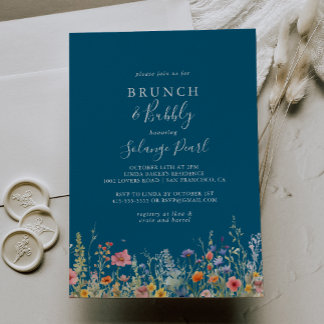 Invitation Rustic Meadow Brunch and Bubbly Bridal Shower