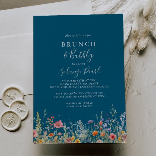 Invitation Rustic Meadow Brunch and Bubbly Bridal Shower