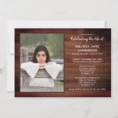 Invitation Rustic Memorial Service Célébration De La Vie Phot (Devant)