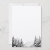 Invitation Rustic Minimalist Winter Mountain Save the Date (Dos)