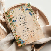 Invitation Rustic Morning Glory Garden Mariage