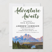 Invitation Rustic Mountain Adventure attend la fête d'anniver (Devant)