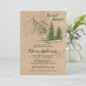 Invitation Rustic Mountain Bridal Showback (Debout devant)