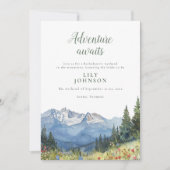 Invitation Rustic Mountain Camp Randonnée Bachelorette Week-e (Devant)