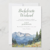 Invitation Rustic Mountain Camp Randonnée Bachelorette Week-e (Devant)