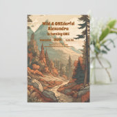 Invitation Rustic Mountain Forest À feuillage persistant 1er  (Debout devant)