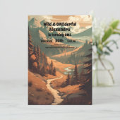 Invitation Rustic Mountain Forest À feuillage persistant 1er  (Debout devant)