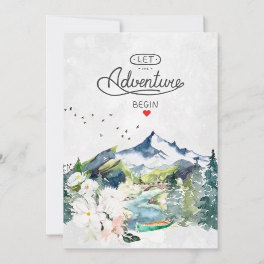 Invitation Rustic Mountain Forest À feuillage persistant Mari (Dos)