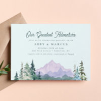Rustic Mountain Forest Adventure Baby shower vert