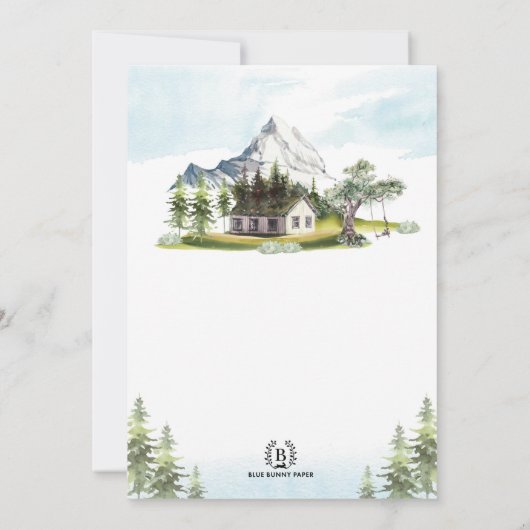 Invitation Rustic Mountain Forest Adventure Party (Dos)