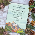 Invitation Rustic Mountain Forest Big Sky Mariage<br><div class="desc">Invitations de mariage rustique dans la forêt de montagne. Comprend un rétro, peindre par les chiffres, paysage de montagne avec une forêt verte un ciel bleu doux et des nuages.Parfait pour le couple se marier dans les montagnes, comme la crête bleue, rochers, Appalaches ou un cadre forestier! Je mettrais à...</div>