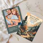Invitation Rustic Mountain Forest Code QR Mariage À feuillage<br><div class="desc">Donnez le ton à votre mariage de forêt de montagne à couper le souffle grâce à notre Faire-part de mariage À feuillage persistant Rustic Mountain Forest. Cette invitation est plus qu'un simple bout de papier ; c'est une porte d'entrée vers une célébration mariage immergée dans la beauté naturelle des grands...</div>
