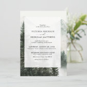 Invitation Rustic Mountain Forest Evergreen Tree Wedding (Debout devant)