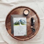 Invitation Rustic Mountain Forest Evergreen Tree Wedding<br><div class="desc">Le design offre une vue élégante sur la montagne aquarelle et des polices modernes et élégantes. Ces designs peuvent être personnalisés pour votre occasion spéciale et seraient parfaits pour votre mariage, douche nuptiale, fête de fiançailles, fête d'anniversaire et bien d'autres occasions spéciales. Ajoutez votre libellé personnalisé à cette conception à...</div>