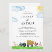 Invitation Rustic Mountain Forest Evergreen Tree Wedding (Devant / Derrière)