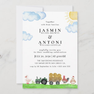 Invitation Rustic Mountain Forest Evergreen Tree Wedding