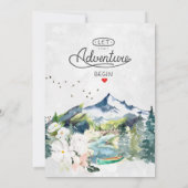 Invitation Rustic Mountain Forest Evergreen Tree Wedding (Dos)